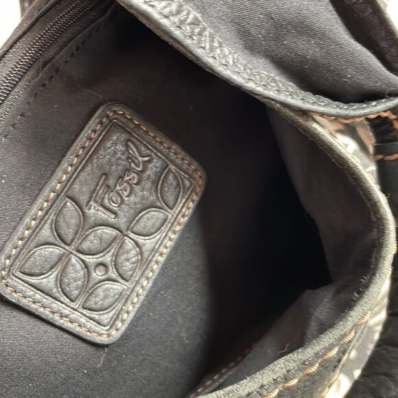 Fossil vintage floral canvas shoulder bag - Picture 14 of 14